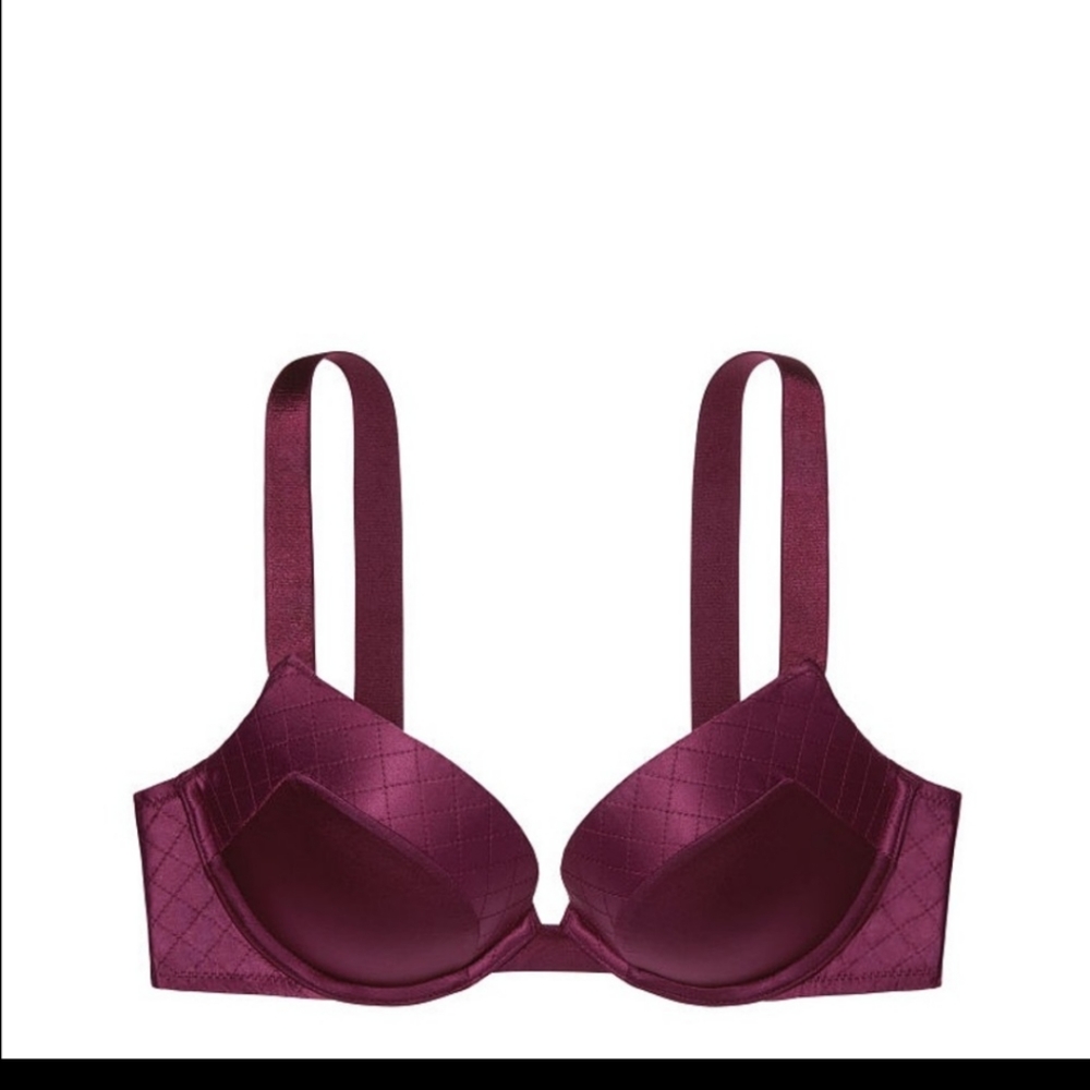 NWOT Victoria's Secret Quilted Satin Push up 34DD - Picture 3 of 11